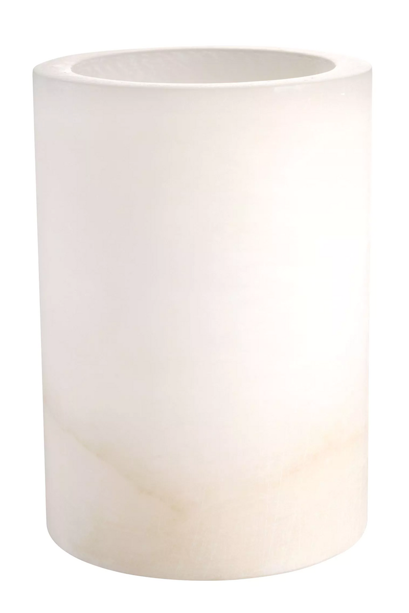 Cylindrical Translucent Alabaster Candle Holder | Eichholtz Mercer | Eichholtzmiami.com