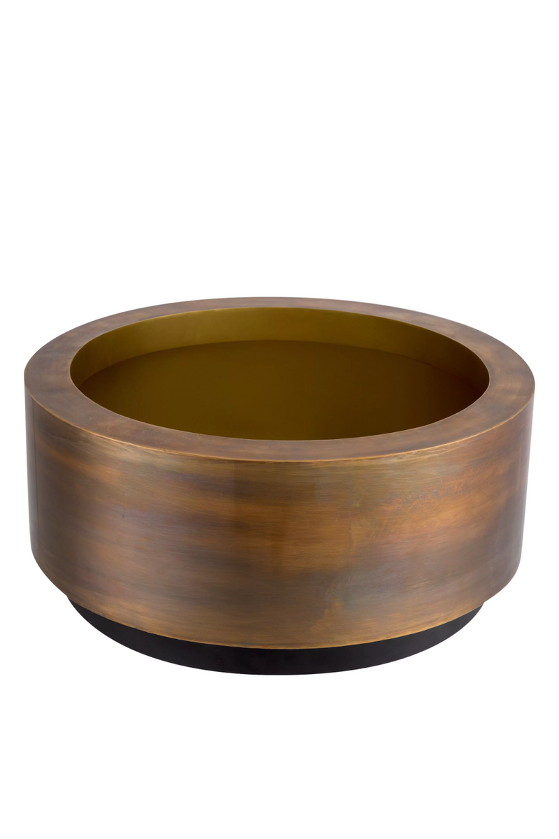 Vintage Brass Round Planter | Eichholtz Jasper | Oroatrade.com