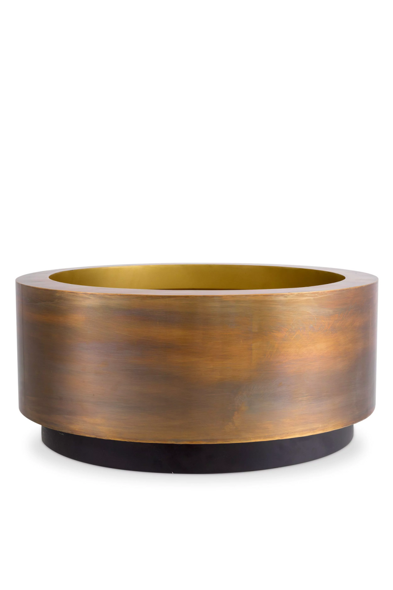 Vintage Brass Round Planter | Eichholtz Jasper | Oroatrade.com