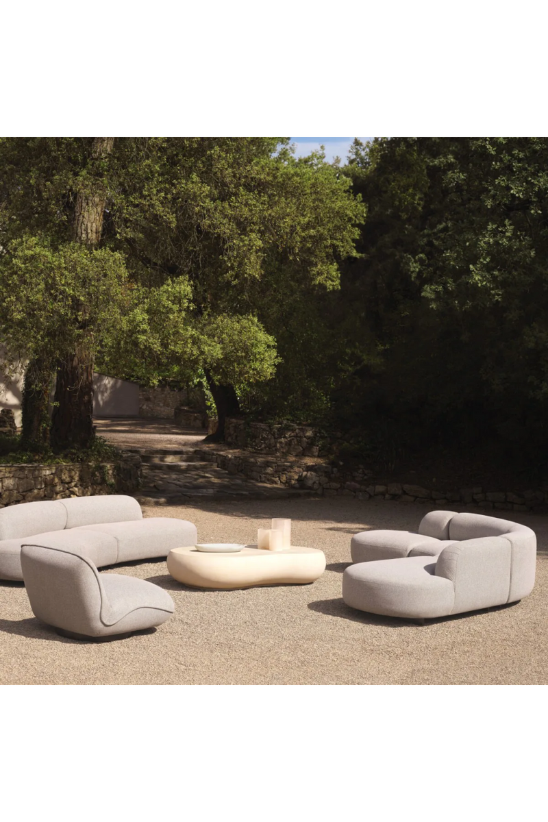 Light Gray Curved Outdoor Sofa | Eichholtz Bjorn