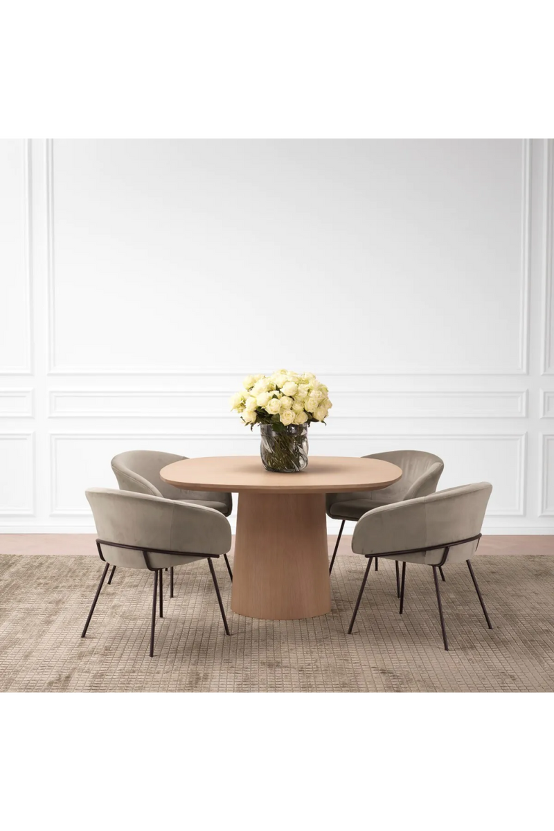 Wooden Pedestal Dining Table | Eichholtz Motto | Eichholtzmiami.com