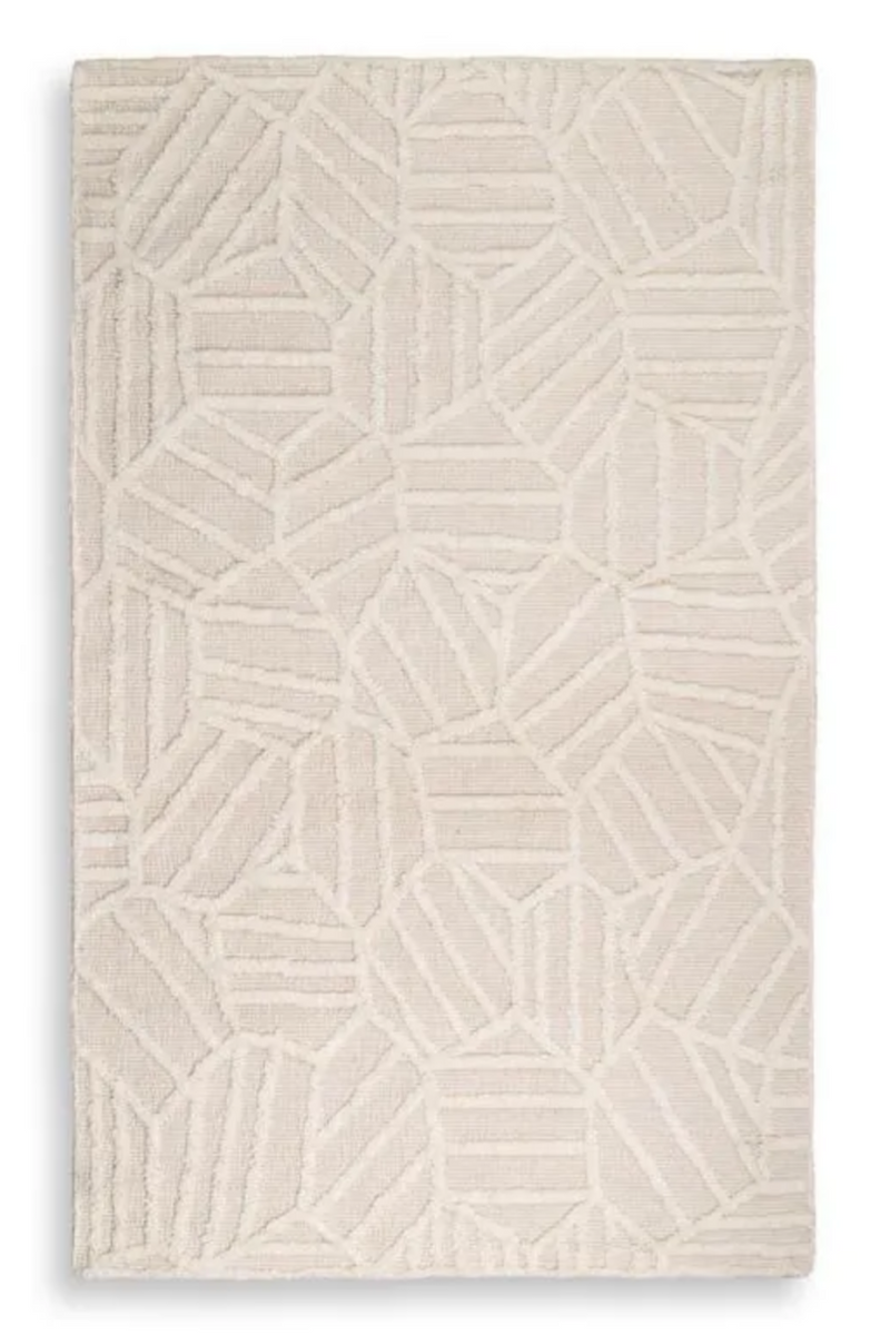 Cream Handwoven Wool Carpet | Eichholtz San Juan | Eichholtzmiami.com