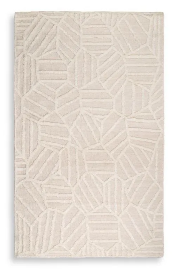 Cream Handwoven Wool Carpet | Eichholtz San Juan | Eichholtzmiami.com