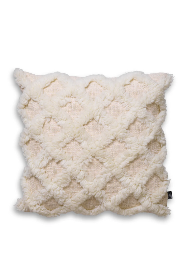 Contemporary White Wool Cushion | Eichholtz Arsenio | Eichholtzmiami.com