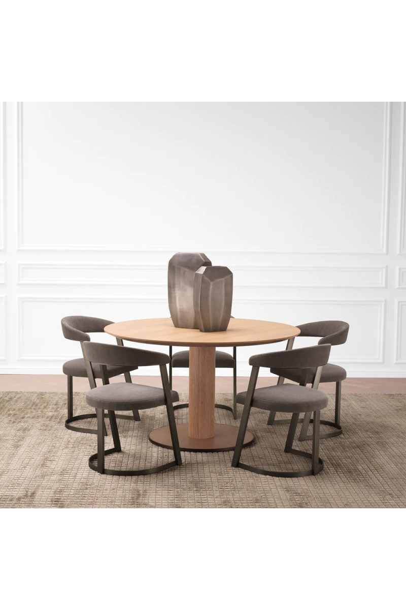 Round Oak Pedestal Dining Table | Eichholtz Astro | Eichholtzmiami.com