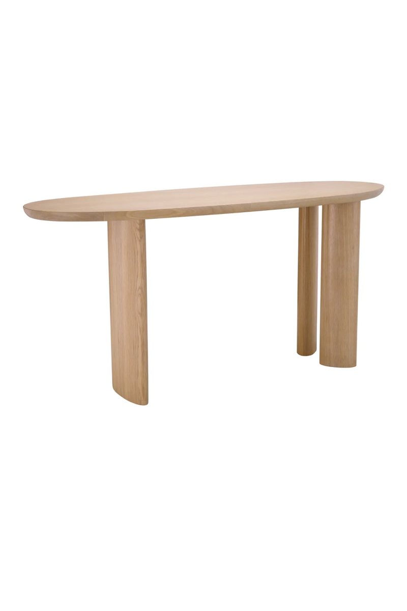 Scandi Oak Oval Console Table | Eichholtz Lindner | Eichholtzmiami.com