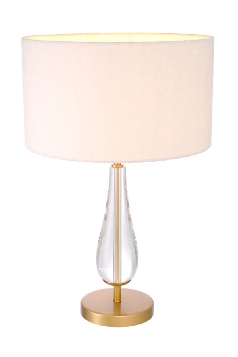 White Bouclé Shade Table Lamp | Eichholtz Stilla | Eichholtzmiami.com