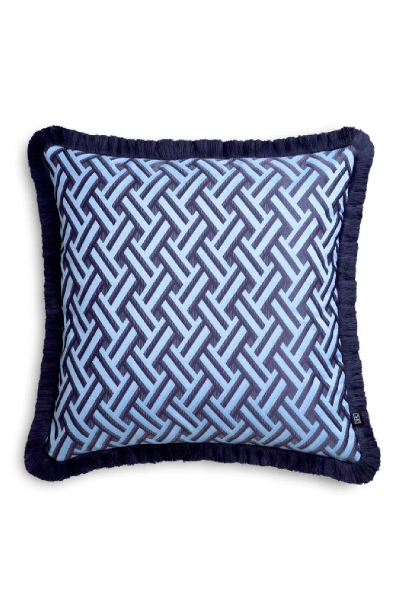 Dark Blue Fringed Cushion | Eichholtz Doris | Eichholtzmiami.com