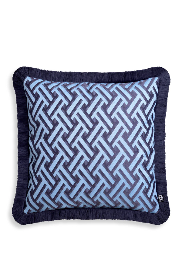 Dark Blue Fringed Cushion | Eichholtz Doris | Eichholtzmiami.com