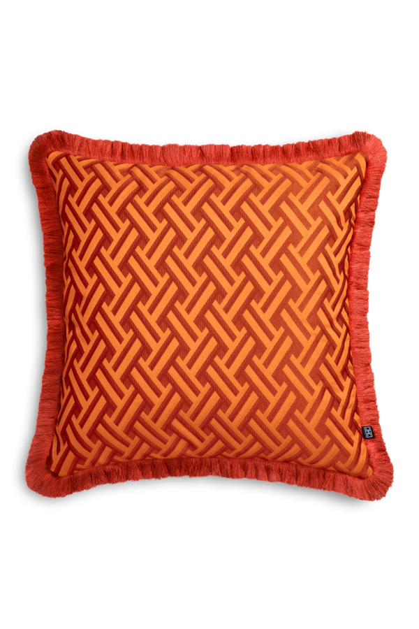 Orange Fringed Cushion | Eichholtz Doris | Eichholtzmiami.com
