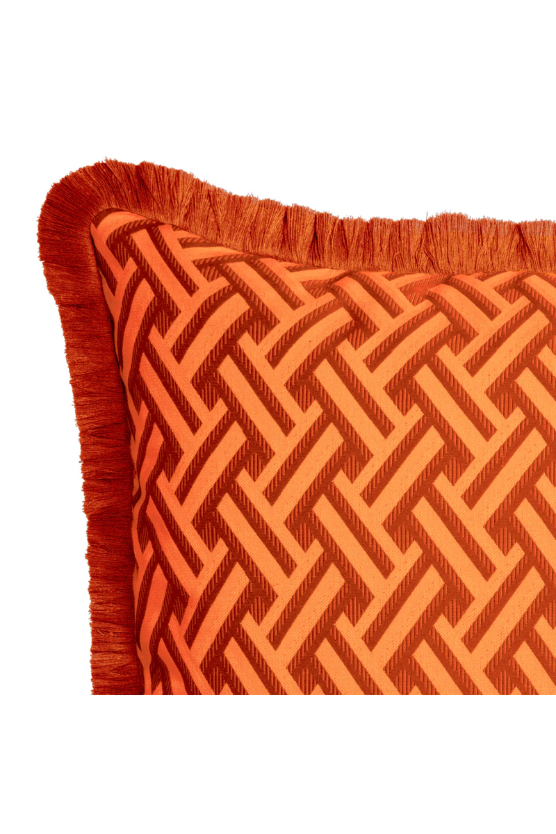 Orange Fringed Cushion | Eichholtz Doris