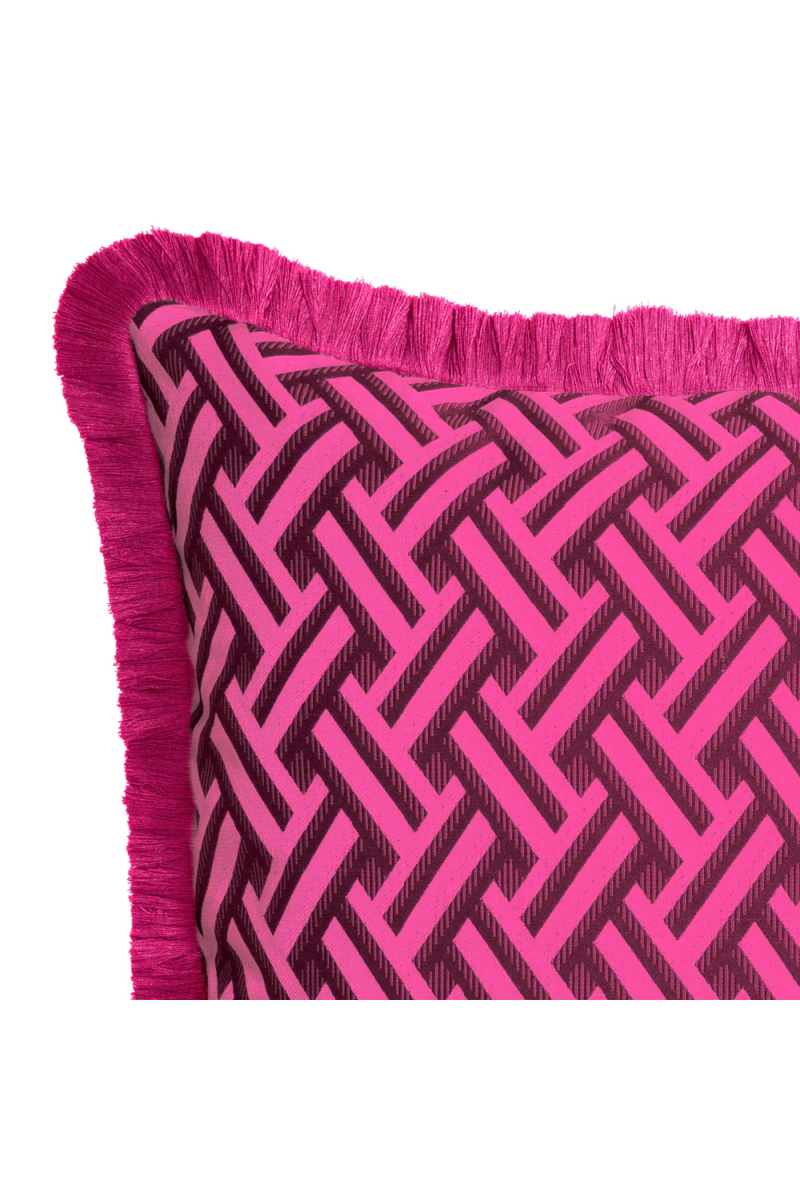 Dark Pink Fringed Cushion | Eichholtz Doris | Eichholtzmiami.com