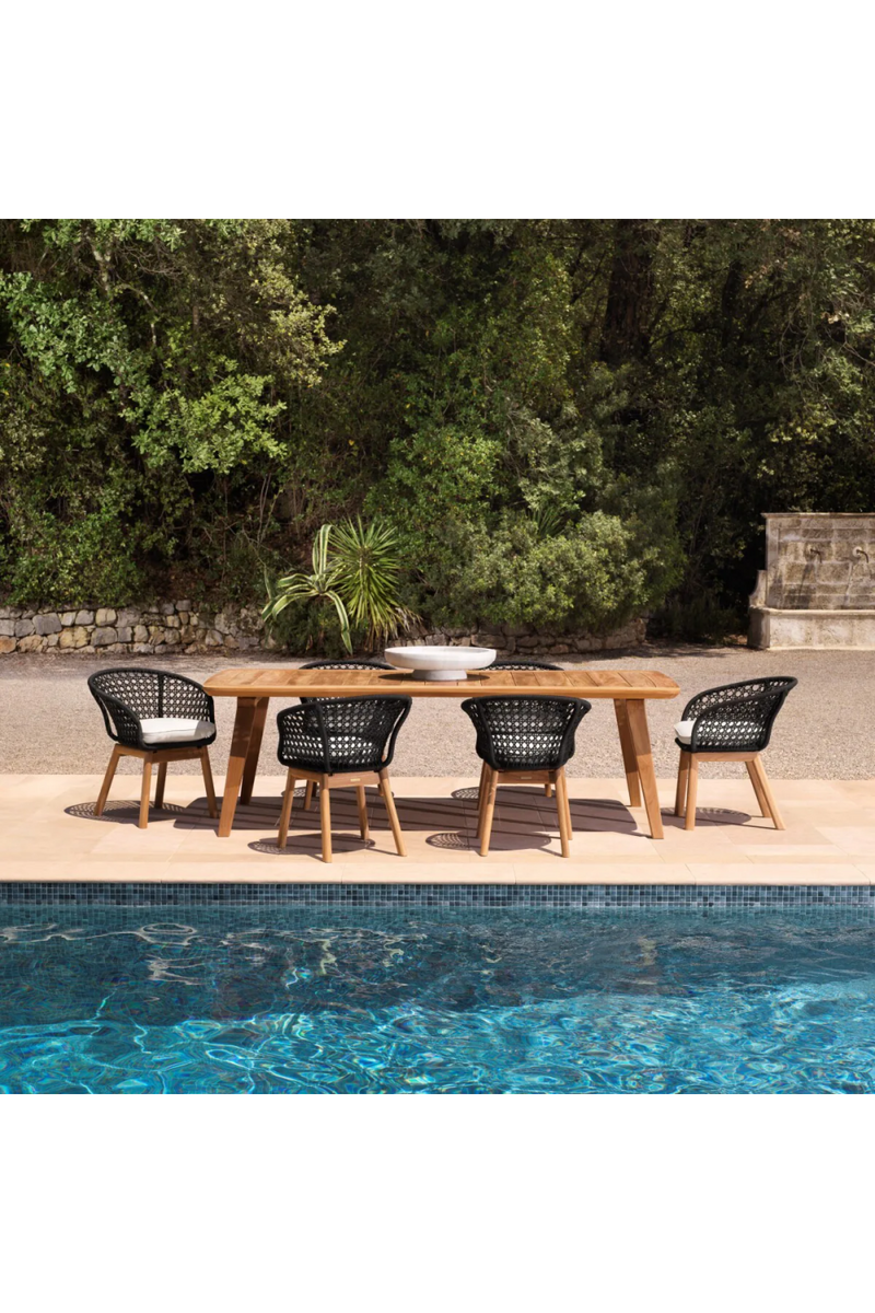 Slatted Teak Outdoor Dining Table | Eichholtz Glover | Eichholtzmiami.com