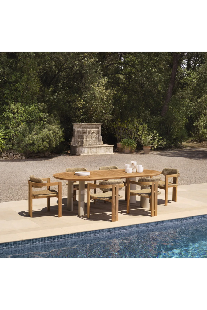 Modern Wooden Outdoor Dining Chair | Eichholtz Donato