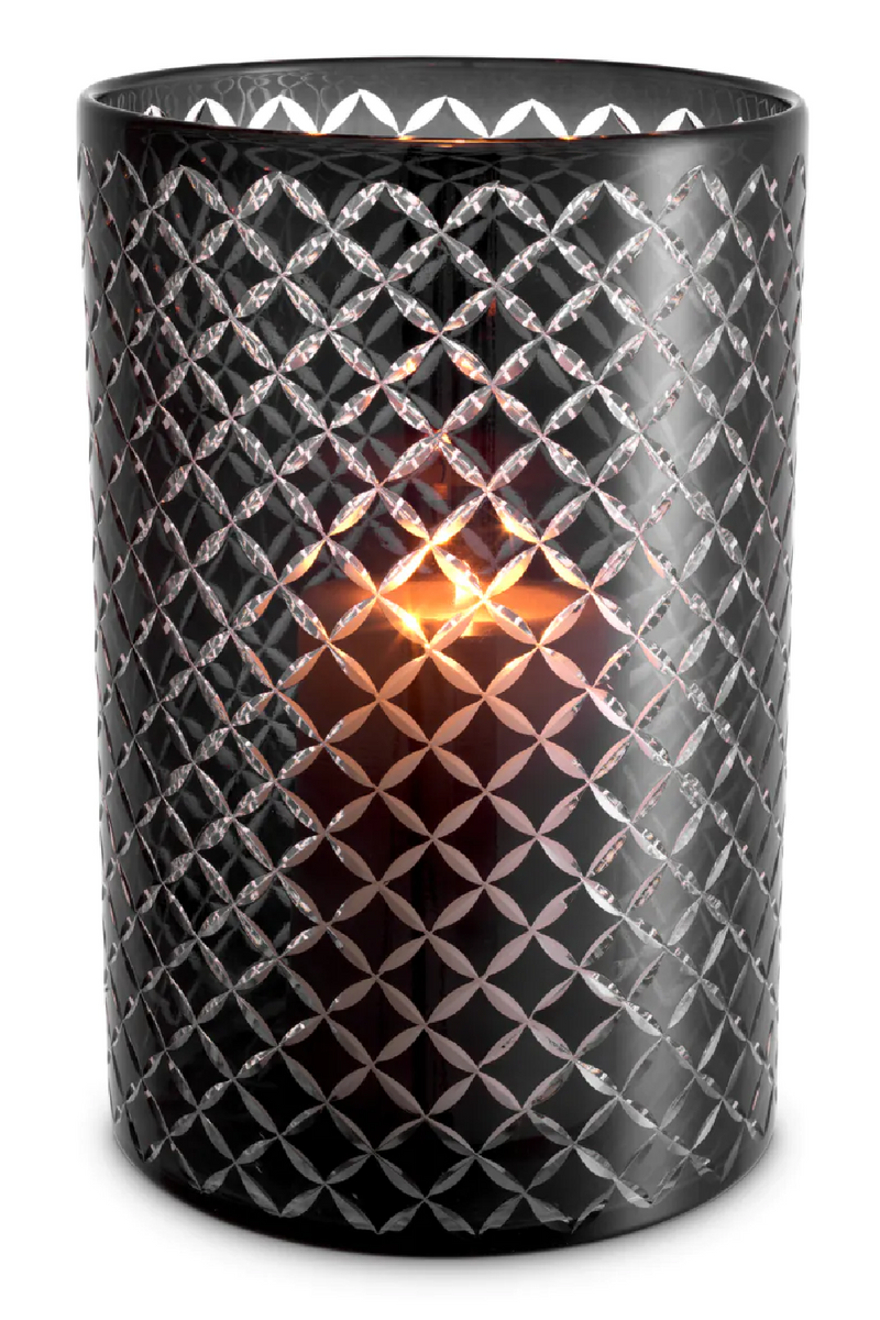 Diamond Patterned Cylindrical Hurricane | Eichholtz Gable | Eichholtzmiami.com