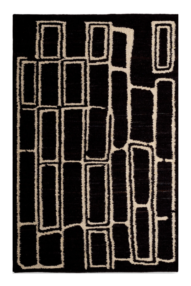 Geometric Patterned Wool Carpet | Eichholtz Vava | Eichholtzmiami.com