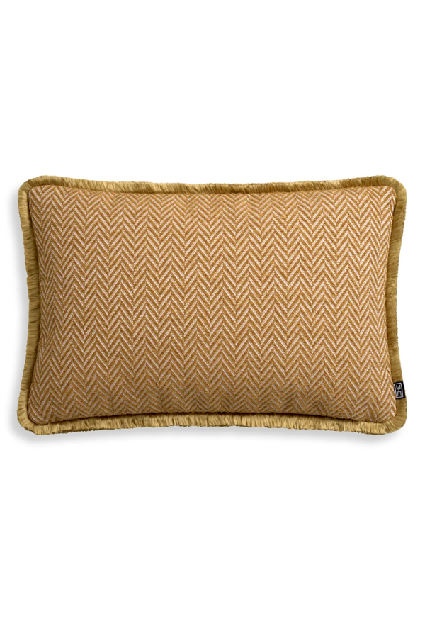 Chevron Pattern Fringed Lumbar Pillow | Eichholtz Kauai | Oroatrade.com