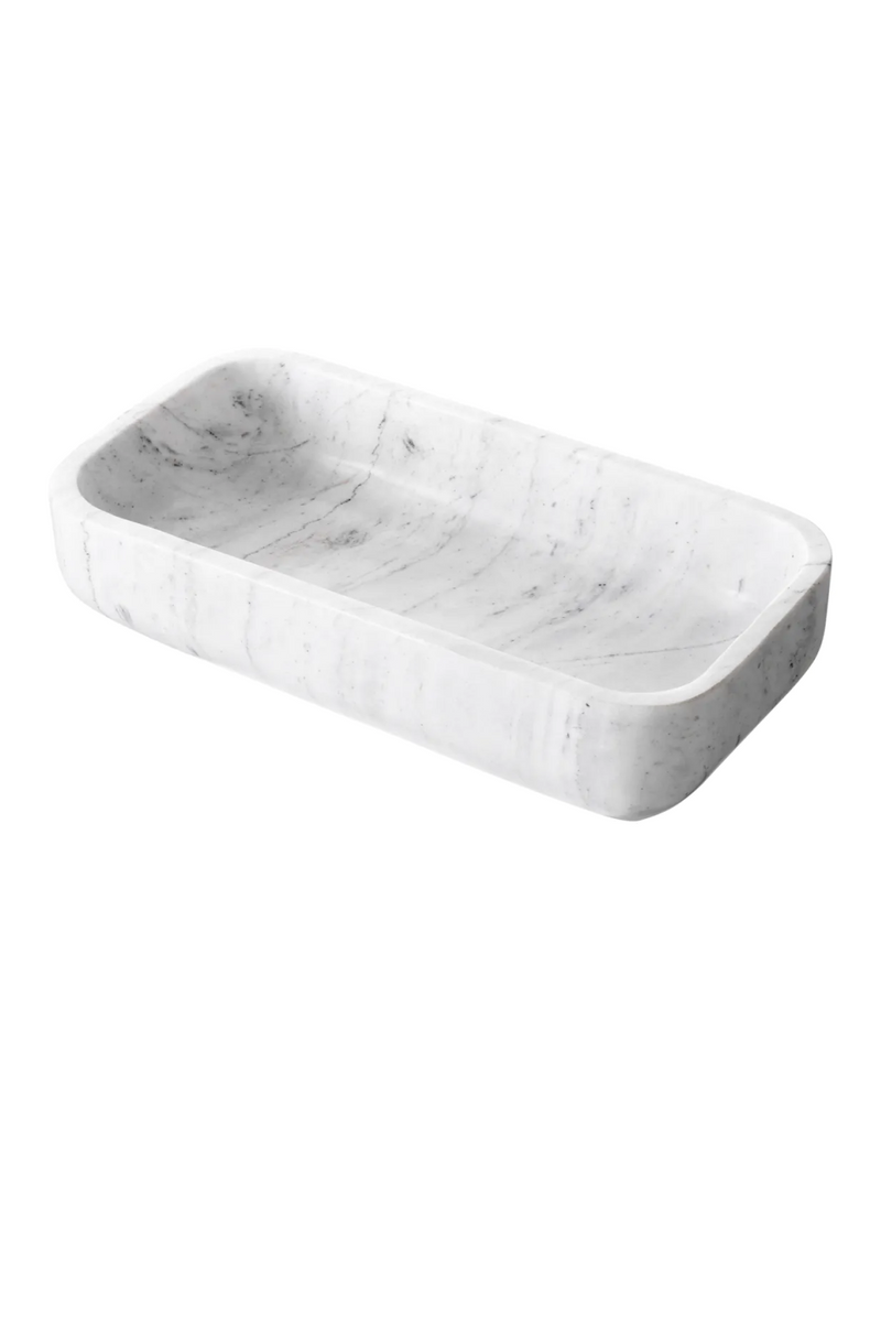 Elongated White Marble Bowl | Eichholtz Vioujard | Eichholtzmiami.com