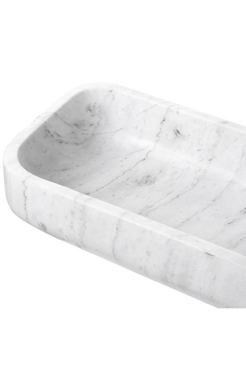 Elongated White Marble Bowl | Eichholtz Vioujard | Eichholtzmiami.com