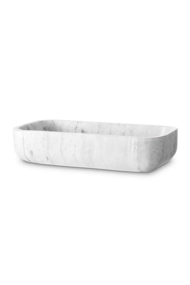 Elongated White Marble Bowl | Eichholtz Vioujard | Eichholtzmiami.com