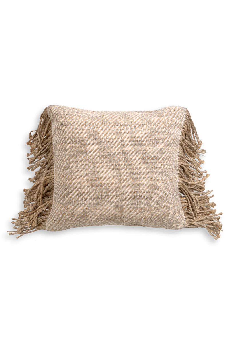 Natural Jute Fringed Cushion | Eichholtz Vieste | Eichholtzmiami.com