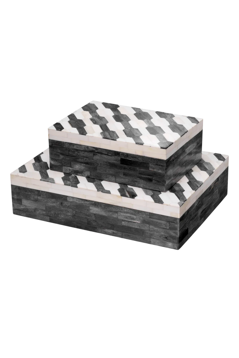 Gray Patterned Box | Eichholtz Rodeo | Eichholtzmiami.com