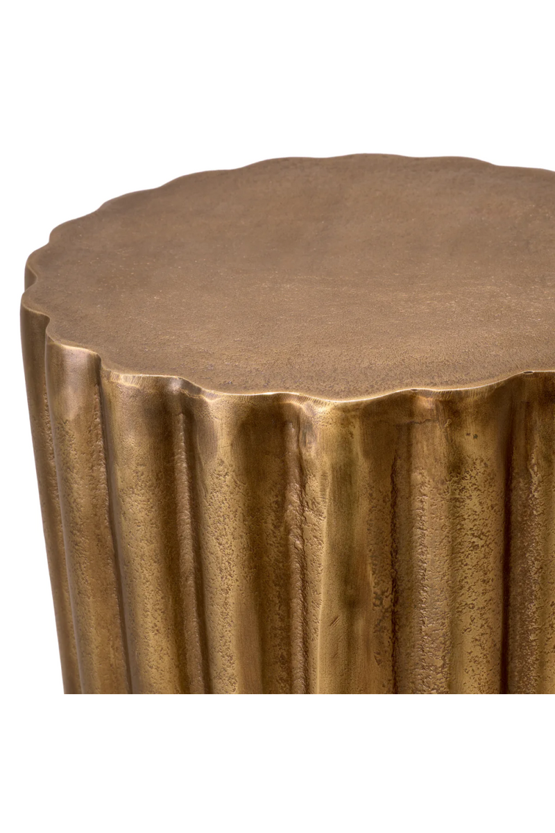 Antique Brass Fluted Side Table | Eichholtz Padua | Eichholtzmiami.com