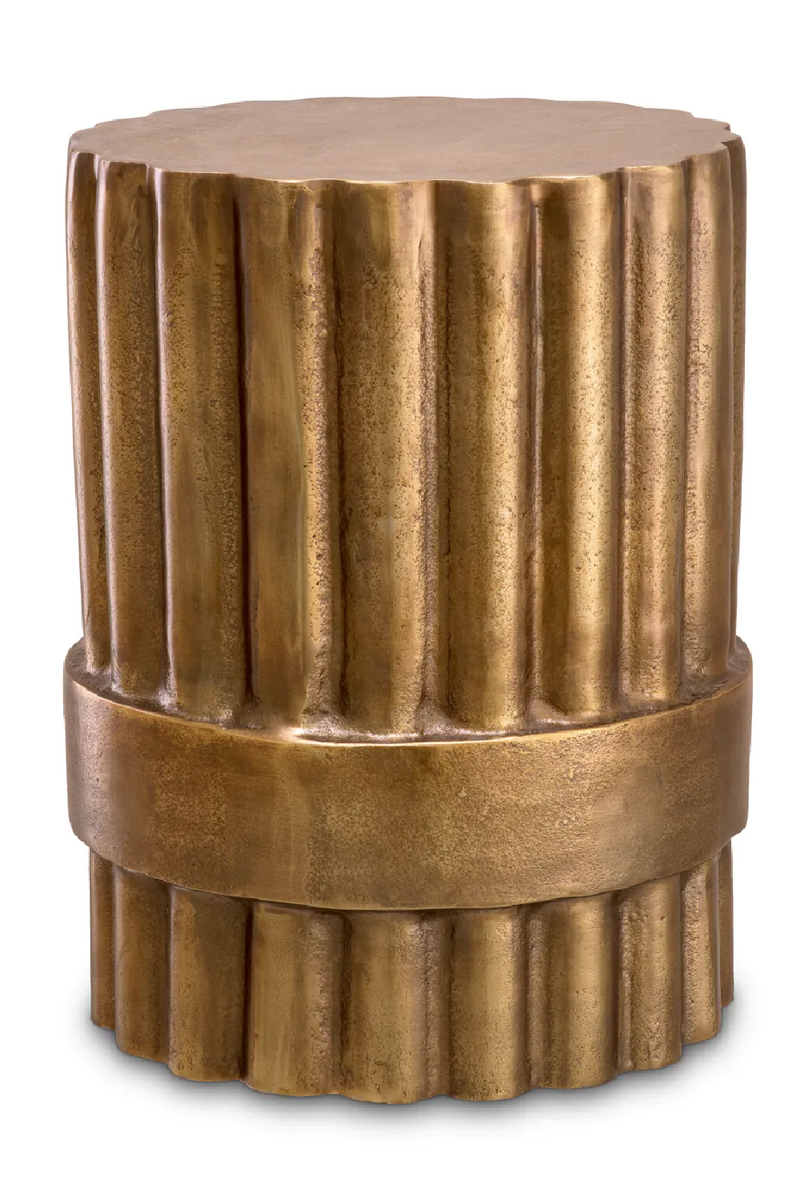 Antique Brass Fluted Side Table | Eichholtz Padua | Eichholtzmiami.com