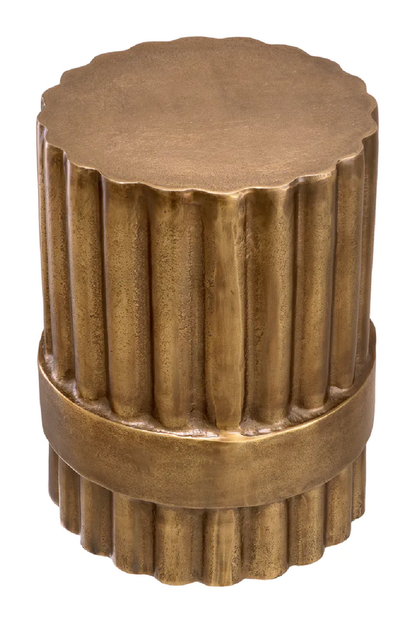 Antique Brass Fluted Side Table | Eichholtz Padua | Eichholtzmiami.com