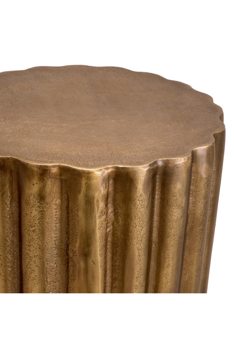 Antique Brass Fluted Side Table | Eichholtz Padua | Eichholtzmiami.com