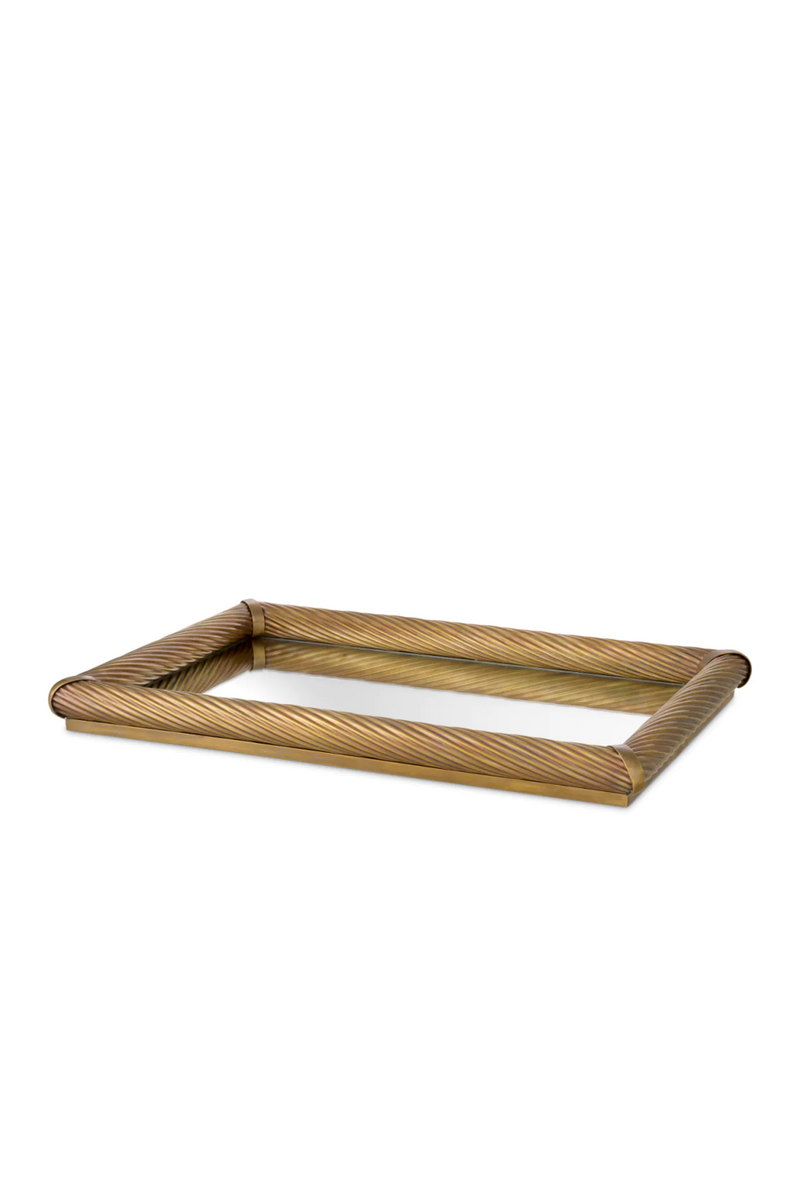 Vintage Brass Rectangular Tray | Eichholtz Salvi | Eichholtzmiami.com