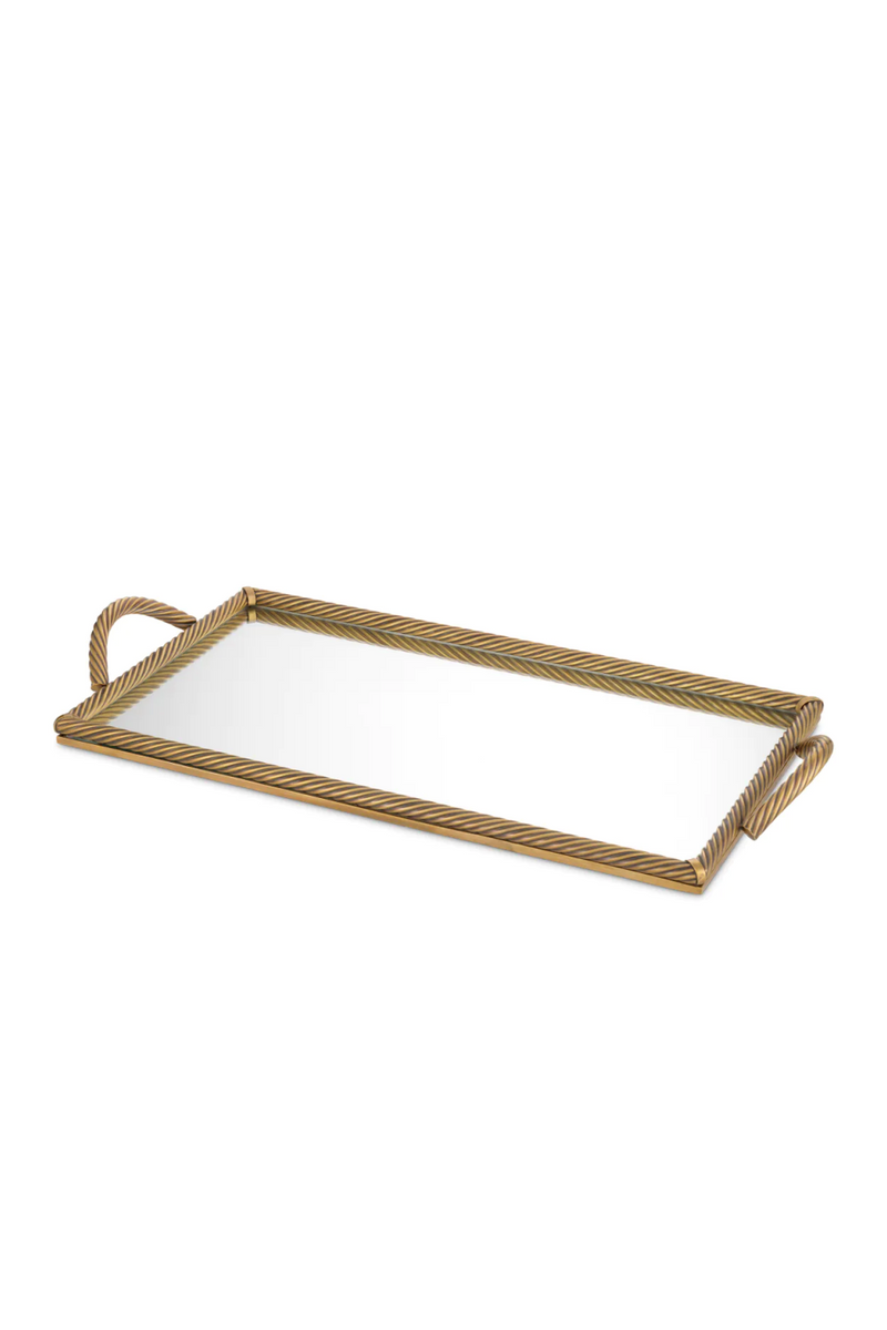 Vintage Brass Rectangular Tray | Eichholtz Salvi | Eichholtzmiami.com