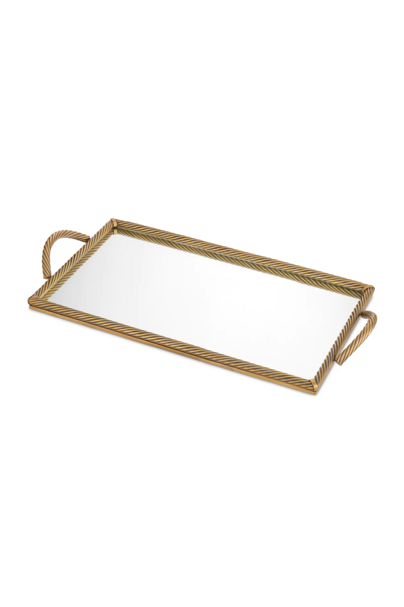 Vintage Brass Rectangular Tray | Eichholtz Salvi | Eichholtzmiami.com