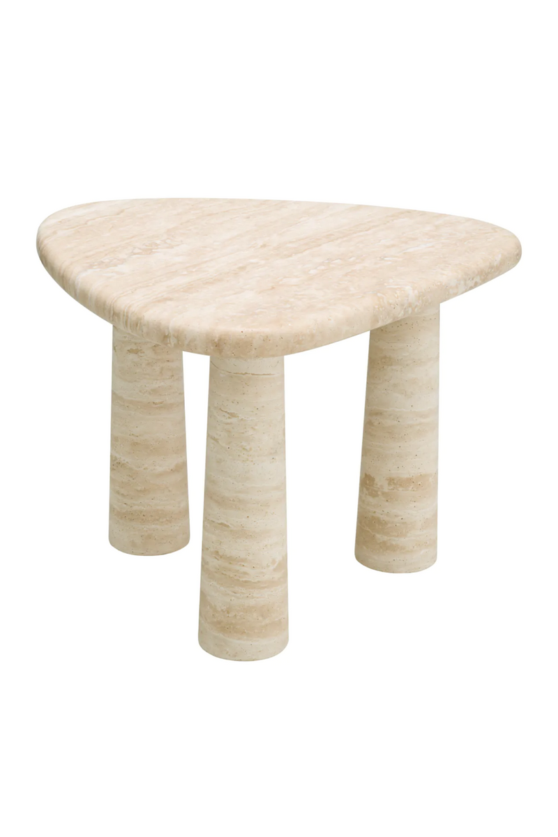 Travertine Triangular Side Table | Eichholtz Larino | Eichholtzmiami.com