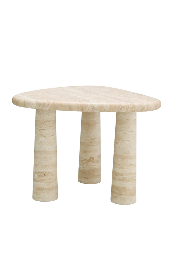 Travertine Triangular Side Table | Eichholtz Larino | Eichholtzmiami.com