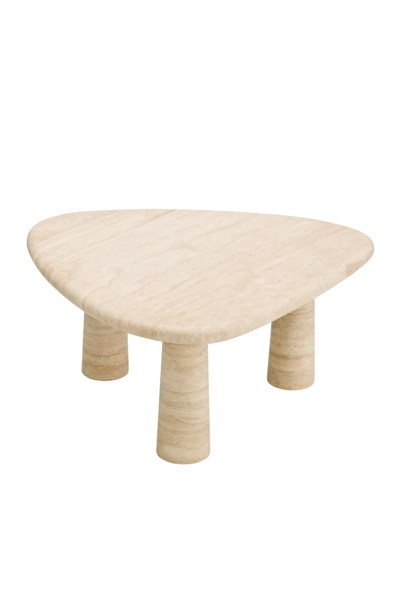 Travertine Triangular Side Table | Eichholtz Larino | Eichholtzmiami.com