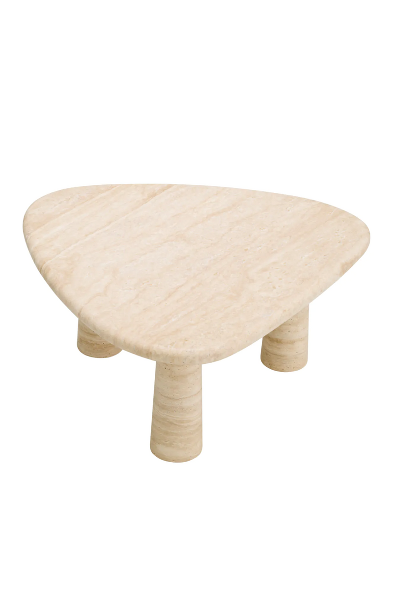 Travertine Triangular Side Table | Eichholtz Larino | Eichholtzmiami.com