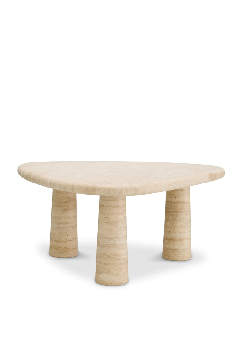 Travertine Triangular Side Table | Eichholtz Larino | Eichholtzmiami.com