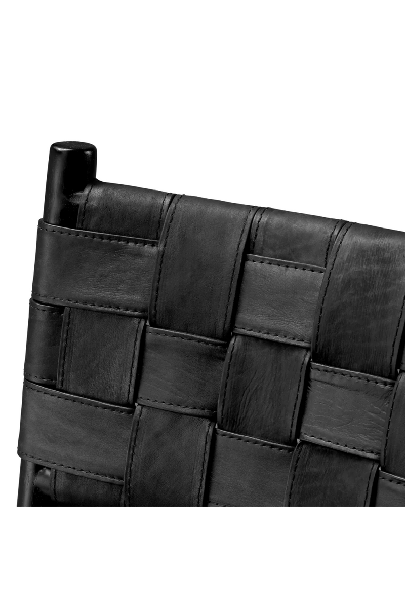 Woven Black Leather Dining Chair | Eichholtz Tiberio | Eichholtzmiami.com