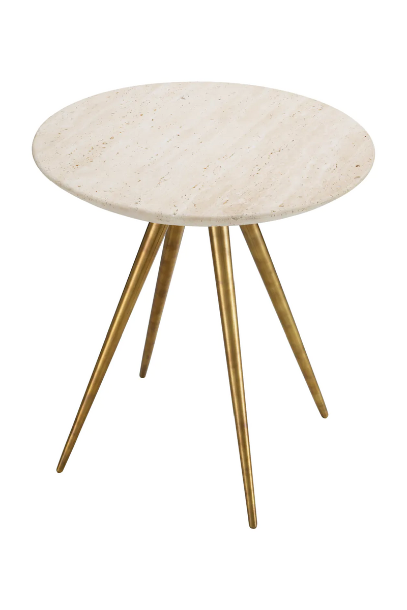 Round Travertine Side Table | Eichholtz Ranco | Eichholtzmiami.com