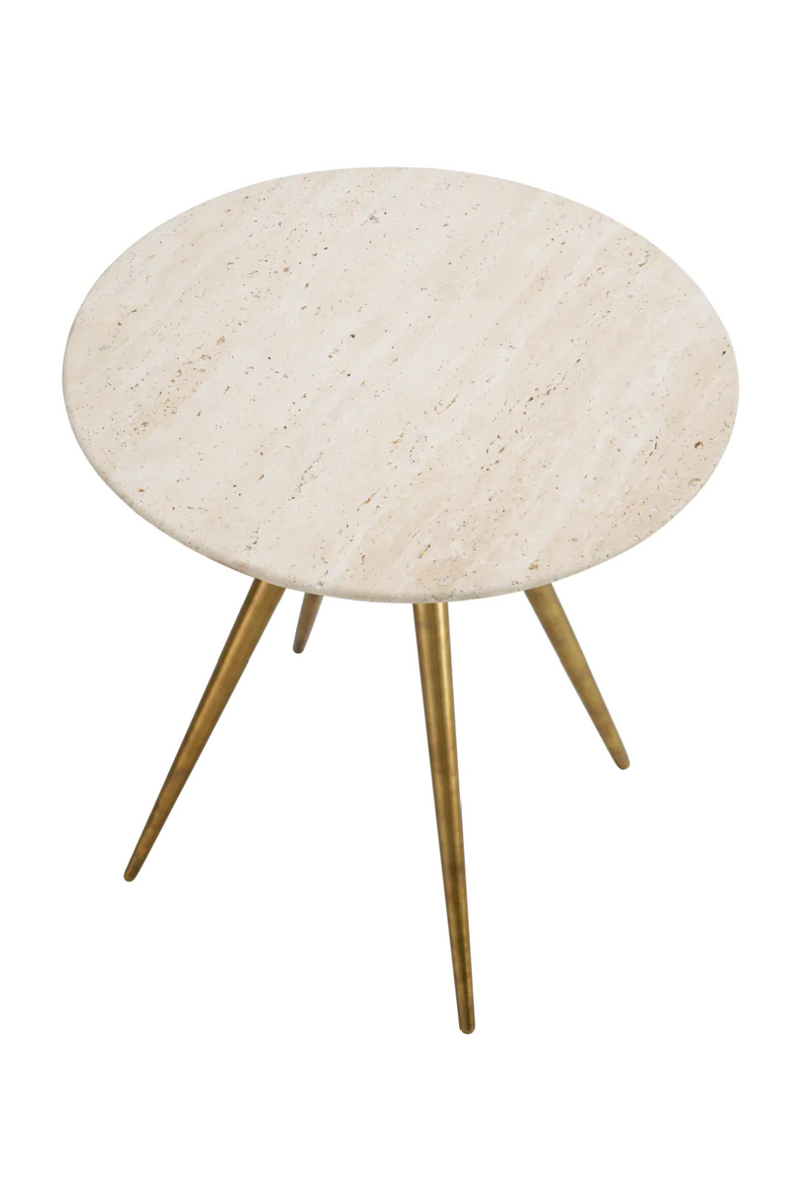 Round Travertine Side Table | Eichholtz Ranco | Eichholtzmiami.com