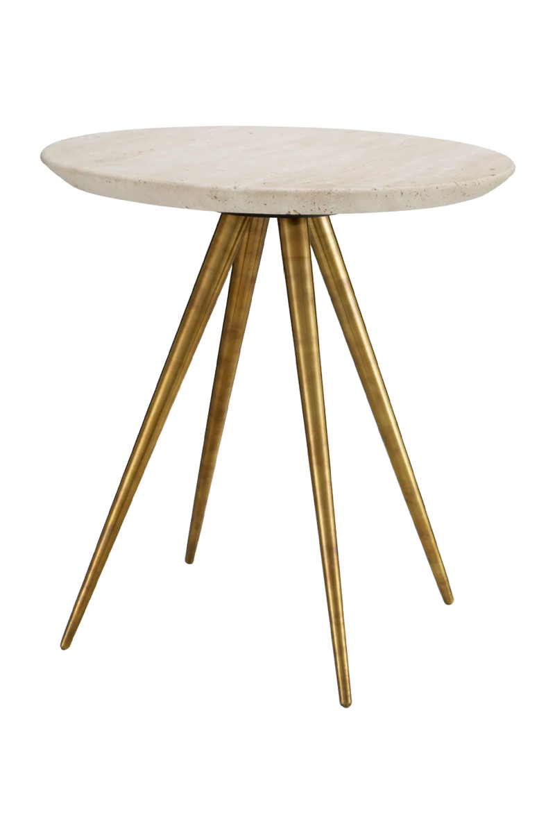 Round Travertine Side Table | Eichholtz Ranco | Eichholtzmiami.com