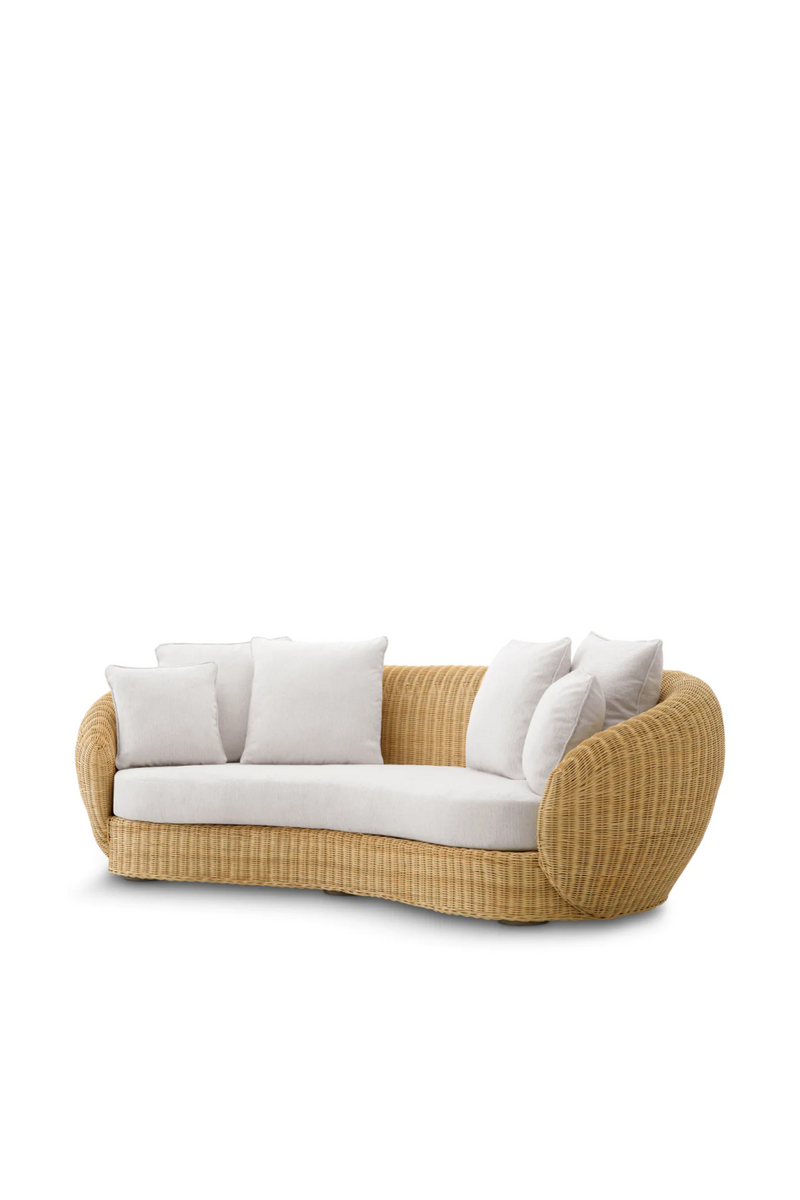 Curved Natural Rattan Sofa | Eichholtz Rafael | Eichholtzmiami.com