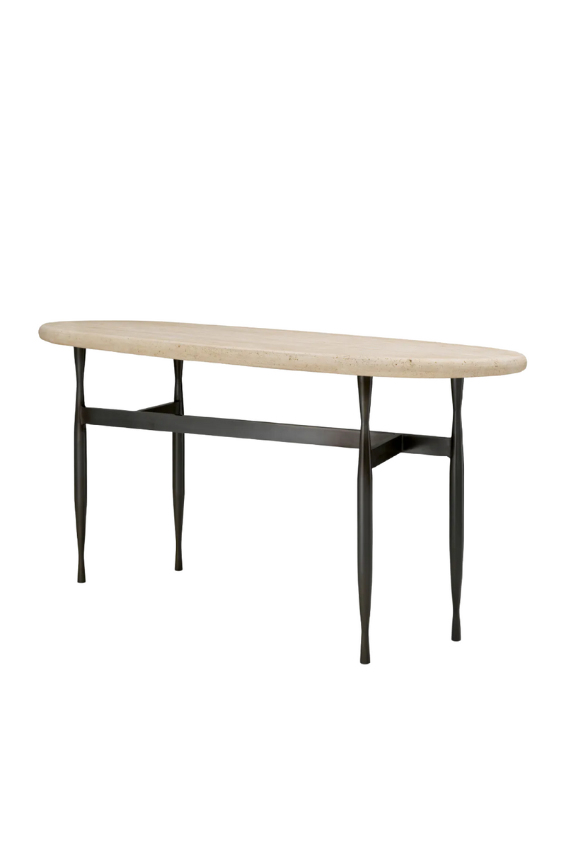 Oval Travertine Console Table | Eichholtz Palermo | Eichholtzmiami.com