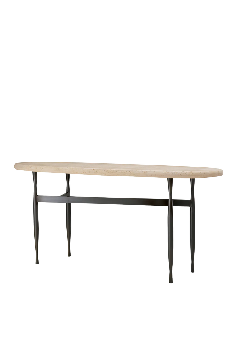 Oval Travertine Console Table | Eichholtz Palermo | Eichholtzmiami.com