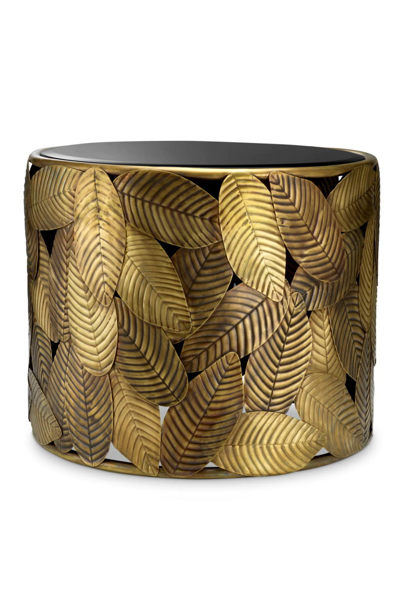 Black Beveled Glass Side Table | Eichholtz Botanico | Eichholtzmiami.com