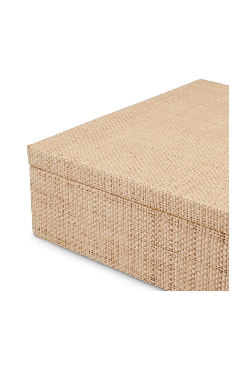 Handwoven Natural Raffia Box | Eichholtz Cadiz | Eichholtzmiami.com