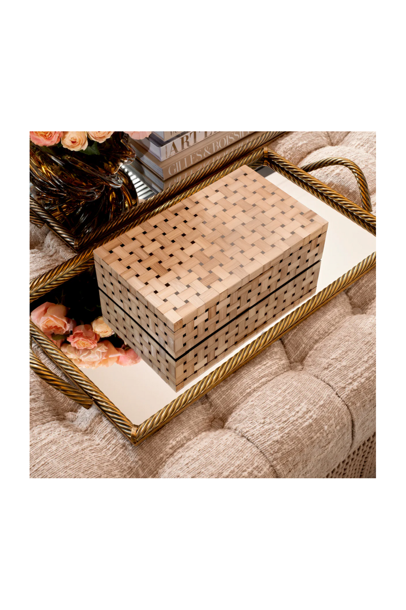 Rectangular Marquetry Pattern Box | Eichholtz Girona | Eichholtzmiami.com