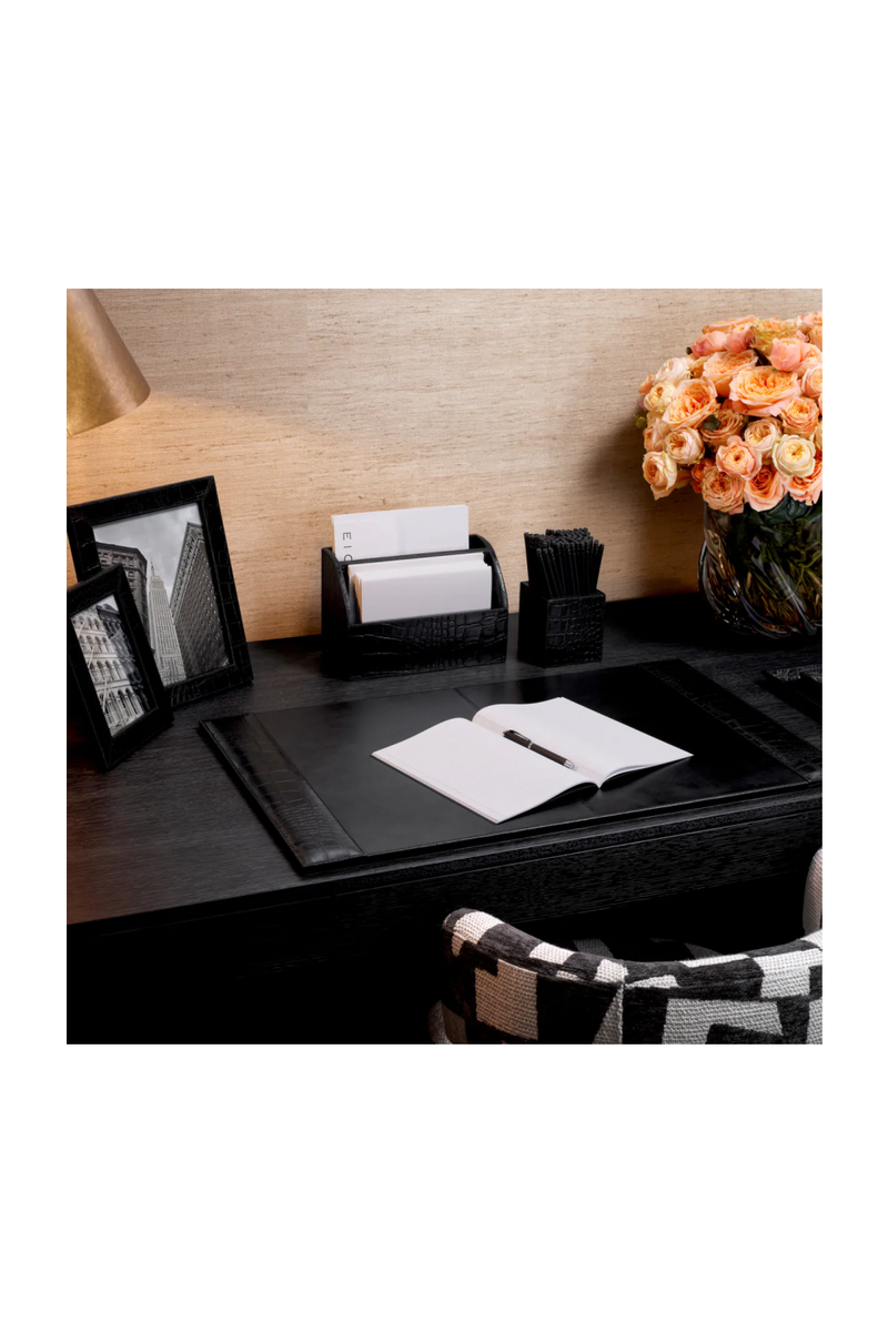 Black Leather Desk Set (3) | Eichholtz Scaleo | Eichholtzmiami.com