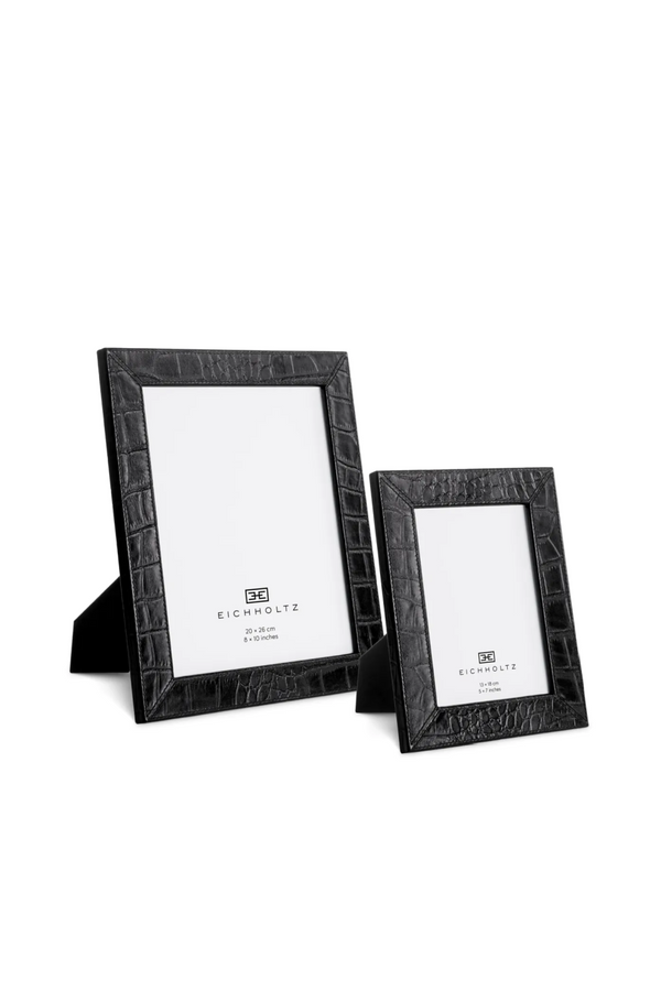 Black Leather Picture Frames (2) | Eichholtz Scaleo | Eichholtzmiami.com